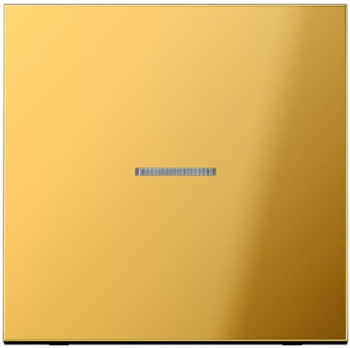 Лицевая панель Jung LS990 metal для 1-кл. выключателя с подсветкой золото картинка